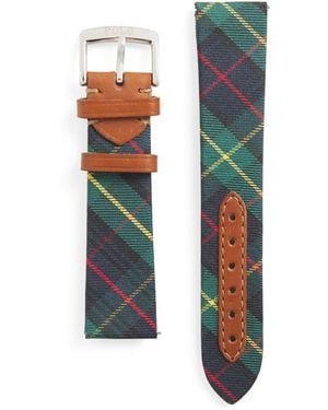 Polo Ralph Lauren Silk Tartan Watch Strap - Blue