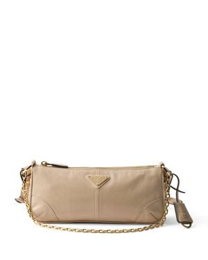 Prada Leather Re-Edition 2002 Shoulder Bag - Natural