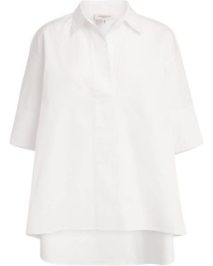 Lafayette 148 New York Organic Cotton Swing Shirt - White