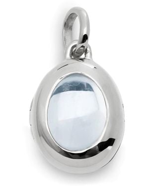 Monica Vinader Sterling And Rock Crystal April Birthstone Locket - White
