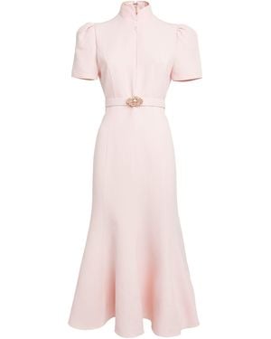 Andrew Gn Collared Midi Dress - Pink