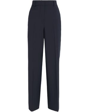 Weekend by Maxmara Virgin Wool Wide-Leg Trousers - Blue