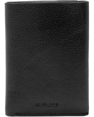 AllSaints Leather Axis Bi-Fold Wallet - Black