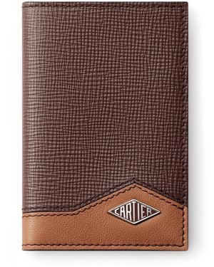 Cartier Leather Losange Bifold Card Holder - Brown