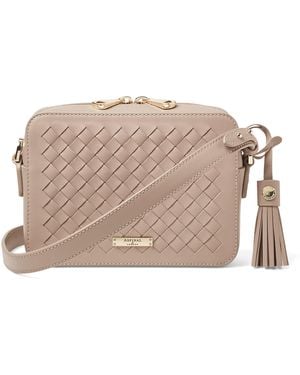 Aspinal of London Leather Camera Cross-Body Bag - Brown