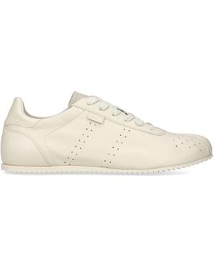 Ami Paris Nappa Leather Step Sneakers - Natural