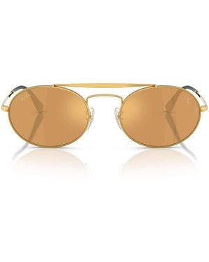 Ray-Ban Rb3775M Metal Oval Sunglasses - Natural