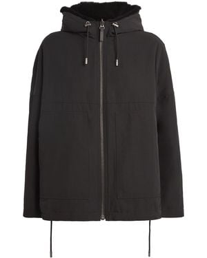 Yves Salomon Mink Technical Parka Jacket - Black
