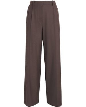 Maje Wide-Leg Tailored Pants - Brown