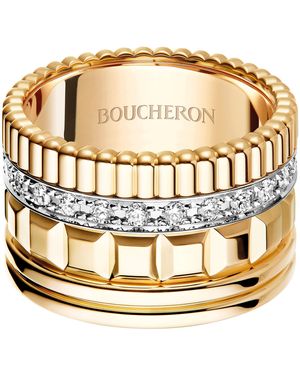 Boucheron Large And Diamond Quatre Radiant Ring - Metallic