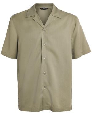 7 For All Mankind Notched-Collar Short-Sleeve Shirt - Green