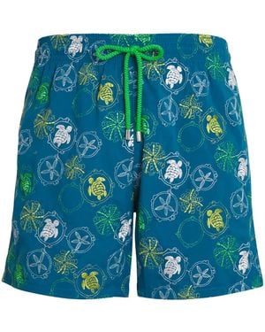 Vilebrequin Embroidered Mistral Swim Shorts - Blue