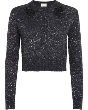 Erdem Wool-Blend Sequin Cardigan - Blue