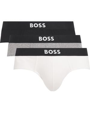 BOSS Stretch-Organic Cotton Briefs - Black