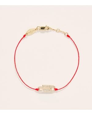 RedLine And Diamond Trombone Bracelet - Pink