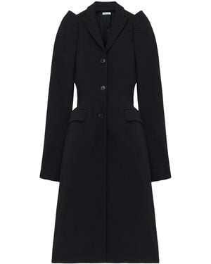 McQueen Wool-Blend Structured Coat - Black