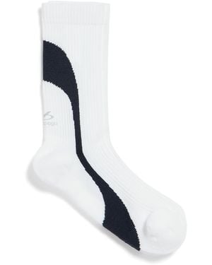 Balenciaga Wave Print Socks - Blue