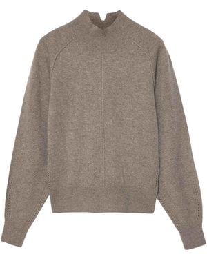 AllSaints Cashmere-Wool Fedi Sweater - Gray