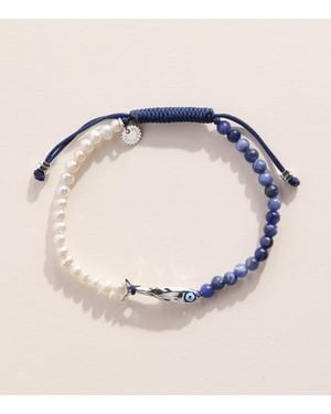 Tateossian Sodalite And Freshwater Pearl Feng Shui Fish Bracelet - Blue