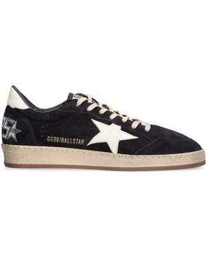 Golden Goose Suede Ballstar Low-Top Trainers - Black