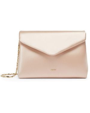 Max Mara Satin Clutch Bag - Natural