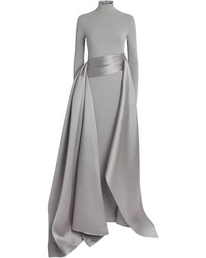 Solace London Satin Olivia Gown - Grey