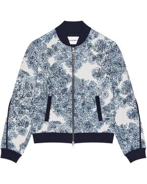 Givenchy Jacquard Bomber Jacket - Blue