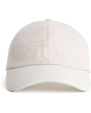 Eleventy Linen-Blend Baseball Cap - Natural
