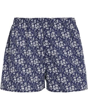 Sunspel Cotton Meadow Boxer Trunks - Blue