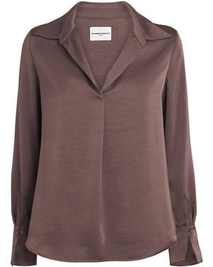 Claudie Pierlot Satin Blouse - Brown