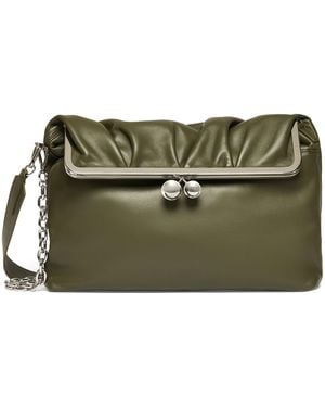 Weekend by Maxmara Large Leather Pasticcino Shoulder Bag - Green