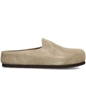 Birkenstock Suede Amsterdam Wrapped Clogs - White