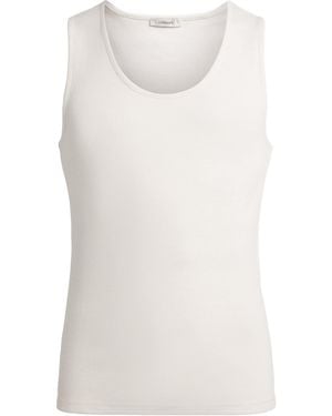 Lemaire Cotton-Linen-Blend Ribbed Tank Top - White