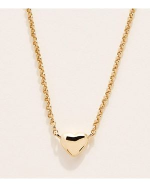 Astrid & Miyu Plated Sterling Heart Necklace - Metallic