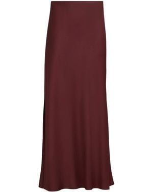 Brunello Cucinelli Satin Maxi Skirt - Purple