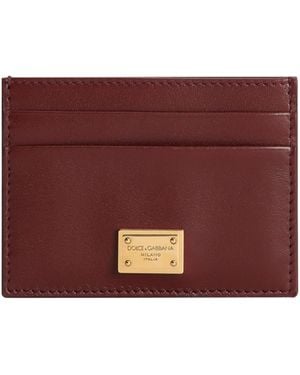 Dolce & Gabbana Plongé Calfskin Card Holder - Purple