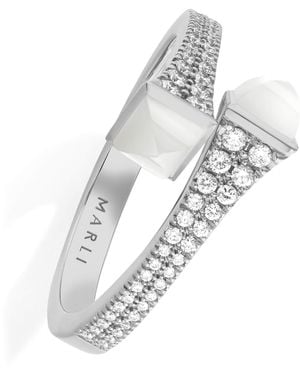Marli New York Diamond And Agate Cleo Ring - White