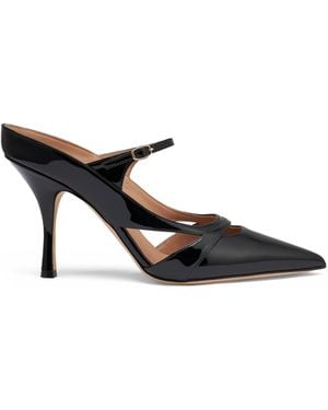 Malone Souliers Patent Leather Patty Heeled Mules 90 - Brown