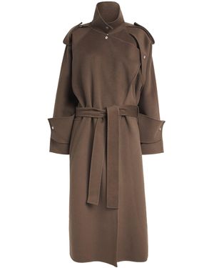 Aeron Wool Trench Coat - Brown