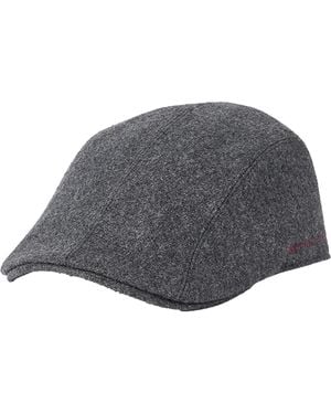 Brunello Cucinelli Virgin Wool Embroidered Flat Cap - Gray