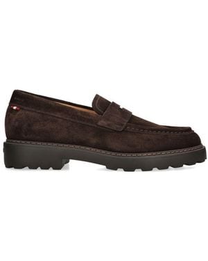 Bally Suede Gyles Loafers - Brown