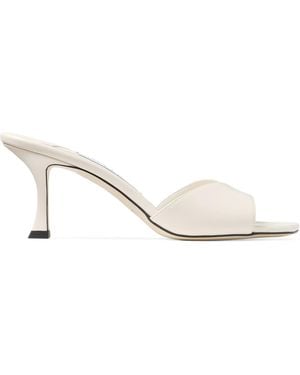 Jimmy Choo Skye 70 Leather Mules - Natural