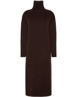 Max Mara Wool-Cashmere Midi Dress - Brown