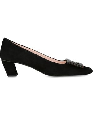 Roger Vivier Suede Belle Vivier Pumps 45 - Black