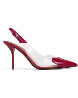 Alaïa Patent Leather Le Coeur Slingback Pumps 90 - Pink