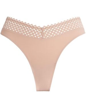 Wolford Romantic Net Thong - Pink