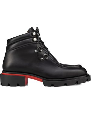Christian Louboutin Our Pabelito Leather Ankle Boots - Black