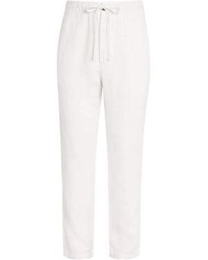 Citizens of Humanity Linen Drawstring Straight Trousers - White