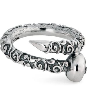 Emanuele Bicocchi Sterling Flourishing Spiral Ring - Metallic
