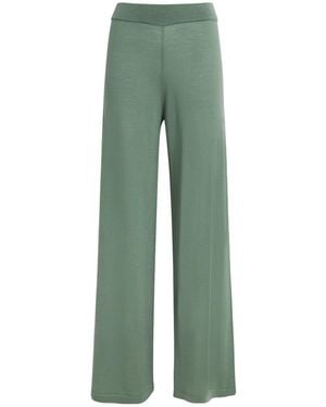 FALKE Merino Wool Wide-Leg Trousers - Green